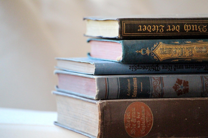 book stack hardcover